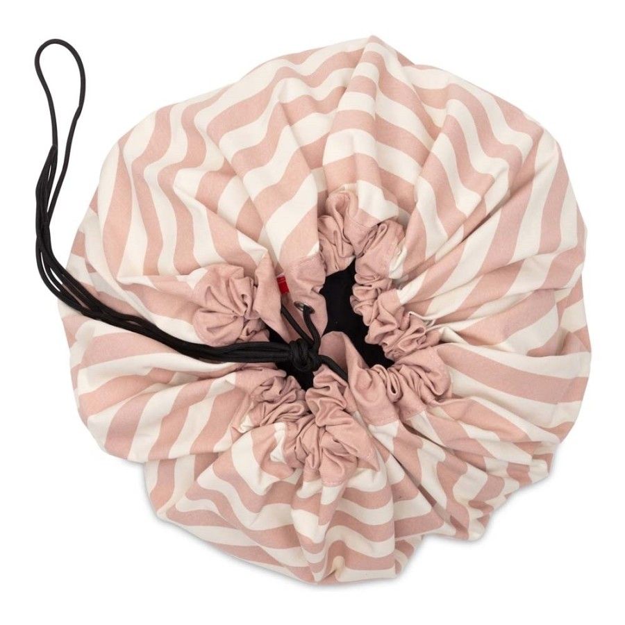 Play & Go NOOMAD Worek na Zabawki i Mata do Zabawy Stripes Pink