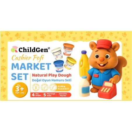 ChildGen PAW PALS Kasjer Pofi zestaw kreatywny 4 ciastoliny foremki mata Sklep