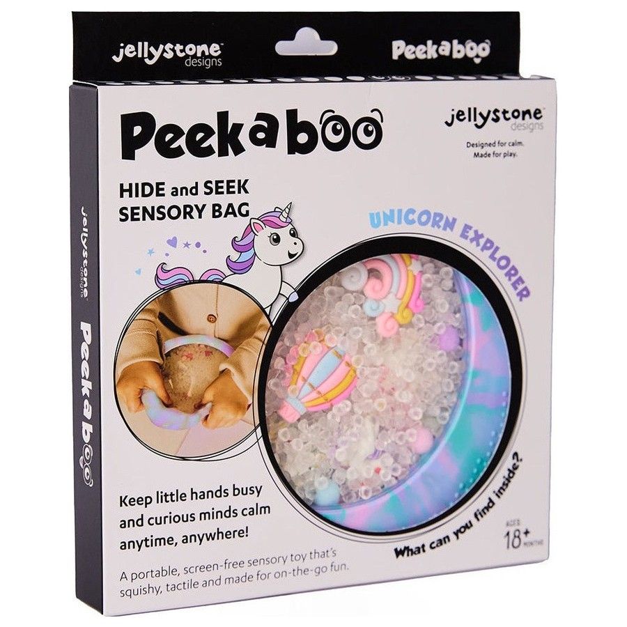Jellystone Sensoryczny dysk z figurkami A-Ku-Ku! Peekaboo motyw Jednorożec