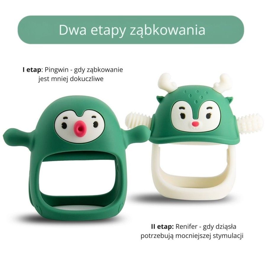 Smily Mia Gryzak dla Niemowlaka Renifer Pine Green