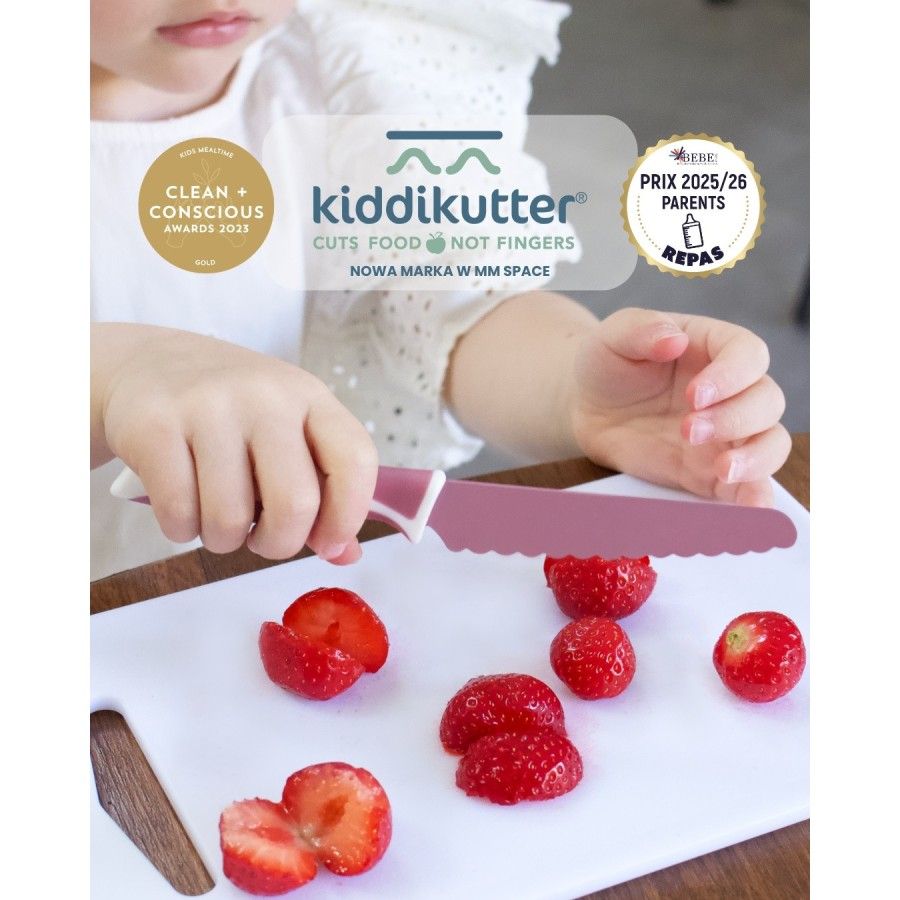 KiddiKutter Bezpieczny nóż do nauki krojenia dla dzieci COTTON CANDY lekki
