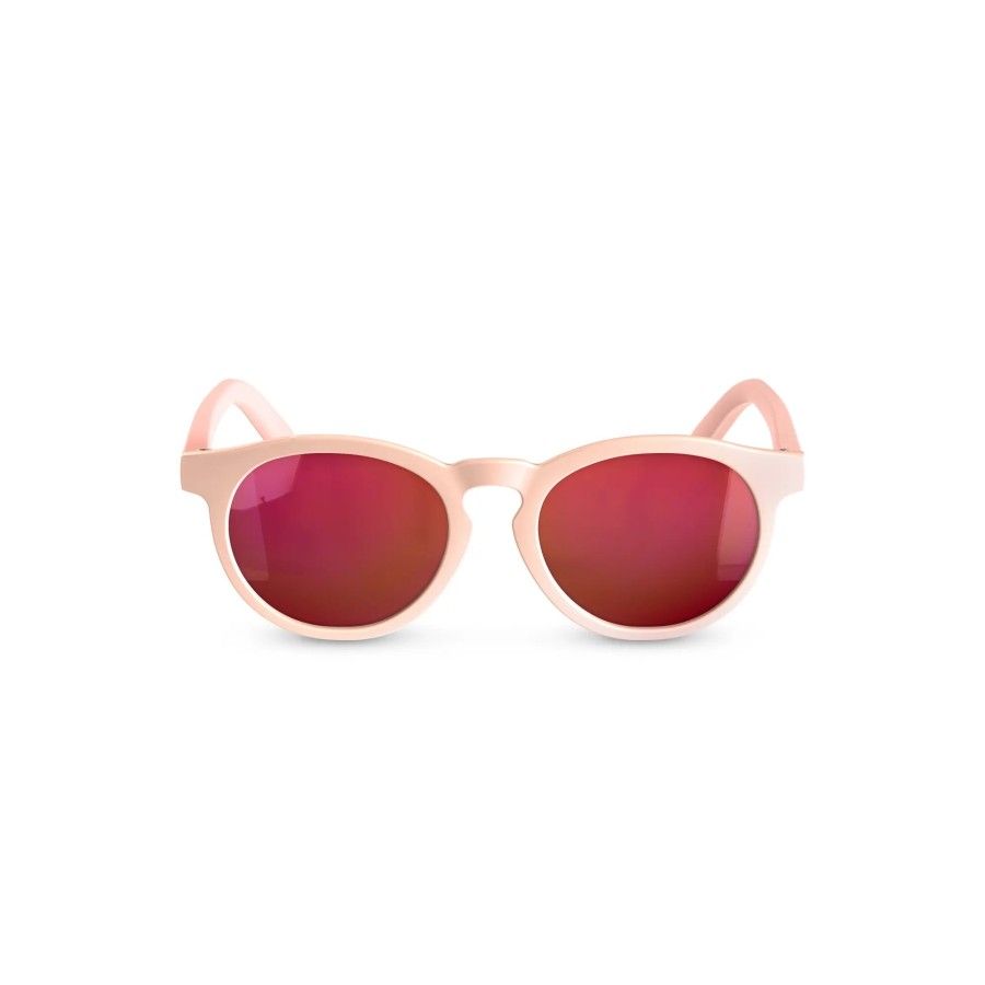 SUAVINEX Okulary przeciwsłoneczne, UV 400, polaryzacja, 0–12 m okrągłe – różowe