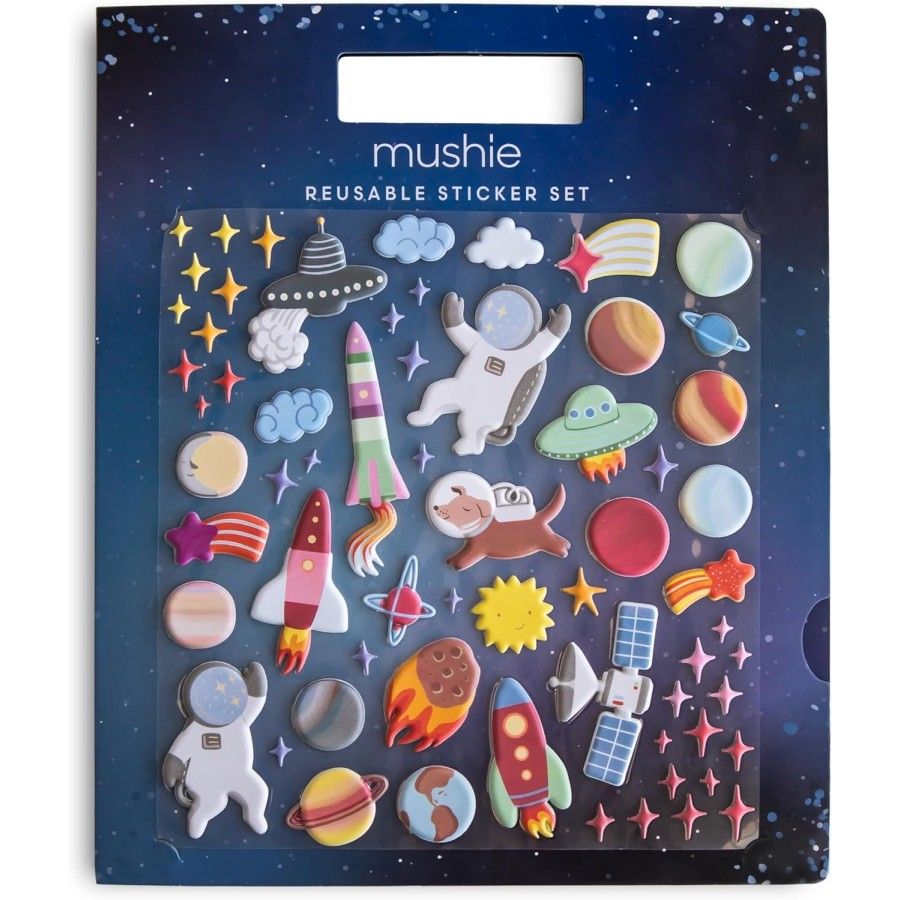 Mushie Zestaw naklejek wielokrotnego użytku Space