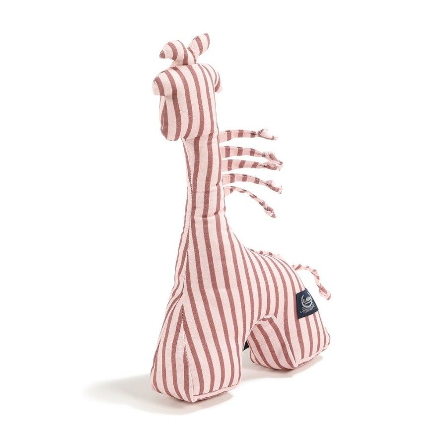 La Millou Grzechotka Żyrafka Bawełna STRIPES PINK