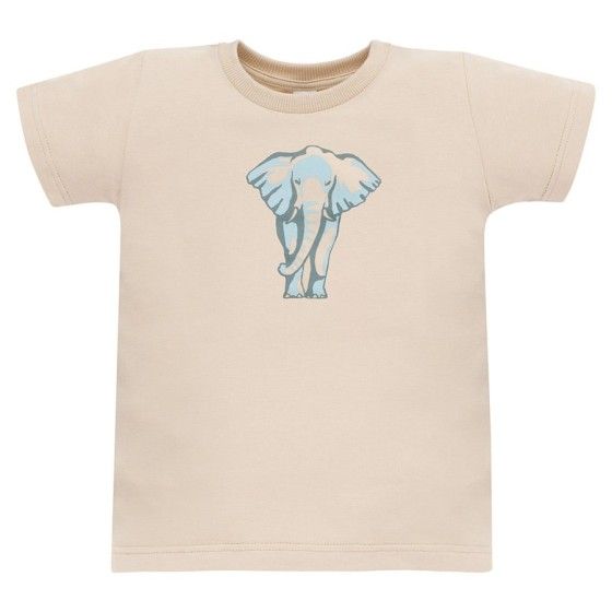 Pinokio T-shirt beżowy ze słoniem Safari 80