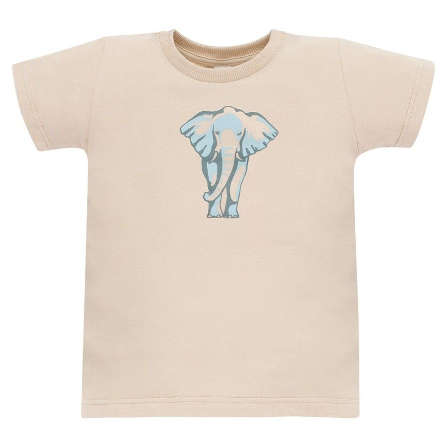 Pinokio T-shirt beżowy ze słoniem Safari 92