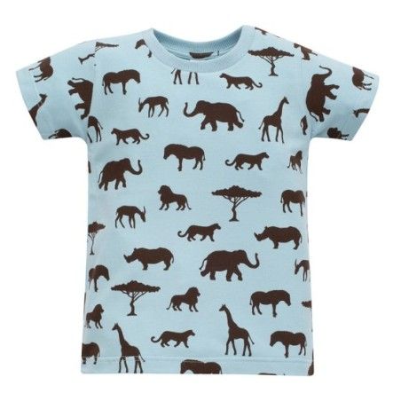 Pinokio T-shirt niebieski w druk afryka SAFARI 80