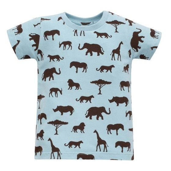 Pinokio T-shirt niebieski w druk afryka SAFARI 92