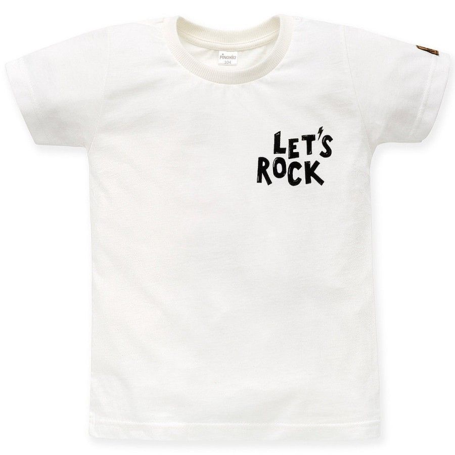 Pinokio T-shirt ecru LETS ROCK 80