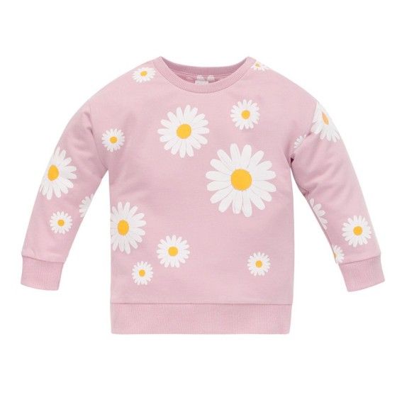 Pinokio Bluza DAISY różowy stokrotki 80