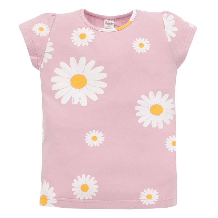 Pinokio Bluzka różowa w stokrotki DAISY 74