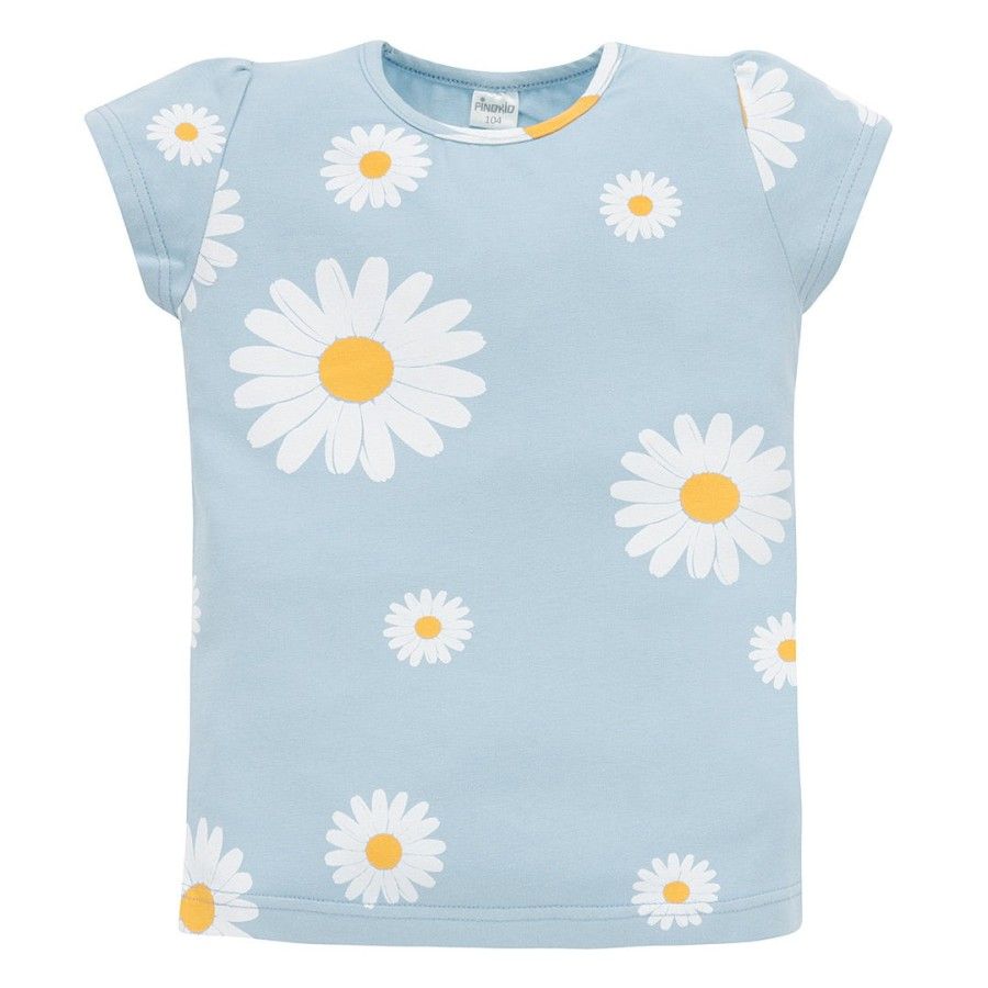 Pinokio Bluzka niebieska w stokrotki DAISY 80