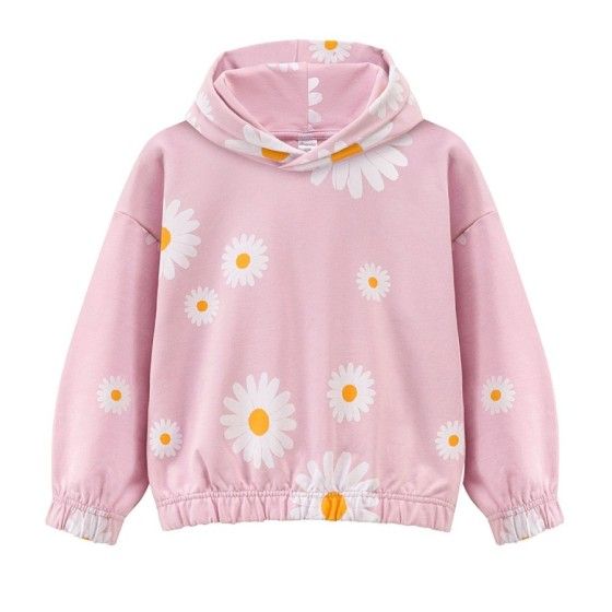 Pinokio BLUZA  Z KAPTUREM DAISY RÓŻOWY STOKROTKI 98