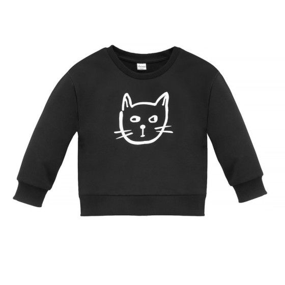 Pinokio Bluza czarny TRES BIEN z kotem 92