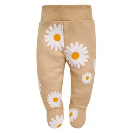 Pinokio Półśpiochy niemowlęce beżowe w stokrotki DAISY 50