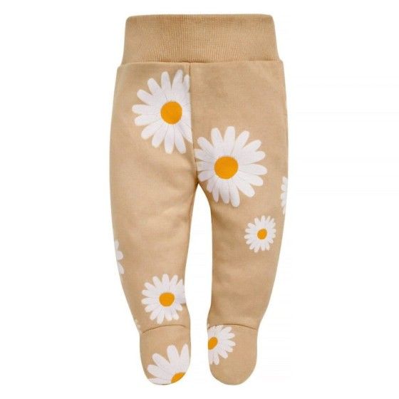 Pinokio Półśpiochy niemowlęce beżowe w stokrotki DAISY 68