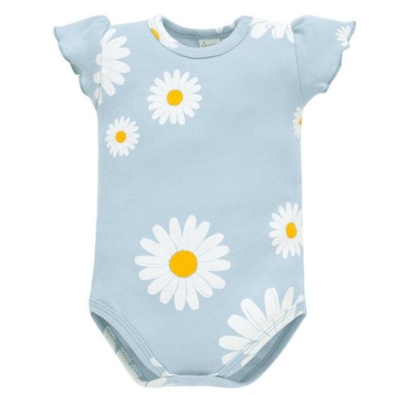 Pinokio Body przez głowę z krótkim rękawem niebieskie w stokrotki DAISY 62