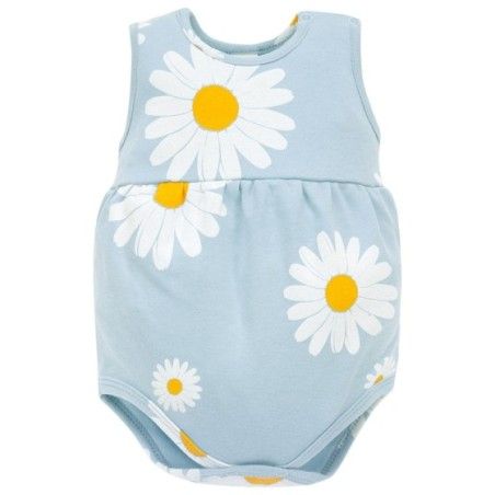 Pinokio Body na ramiączkach niebieskie w stokrotki DAISY 68