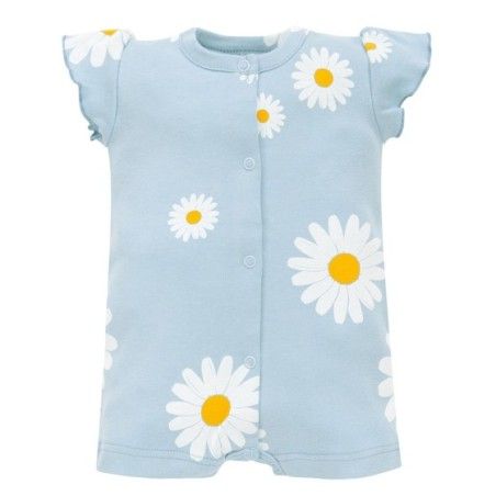 Pinokio Rampers rozpinany DAISY niebieski w stokrotki 74