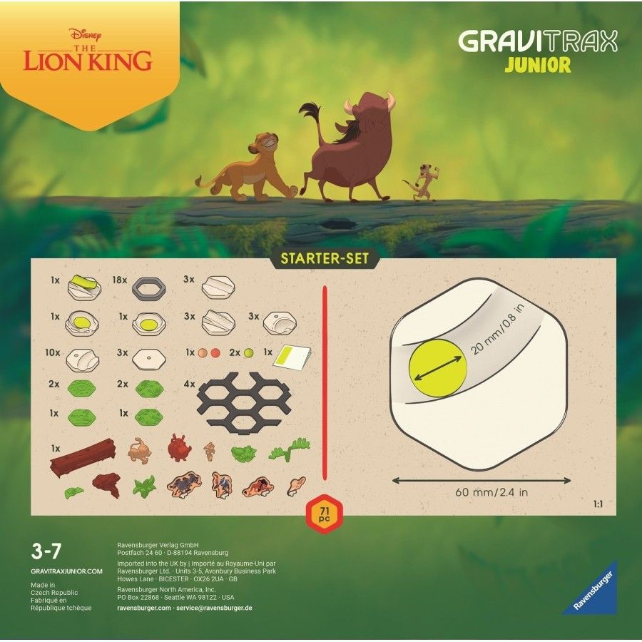 GraviTrax Junior Zestaw Startowy Król Lew 71el.
