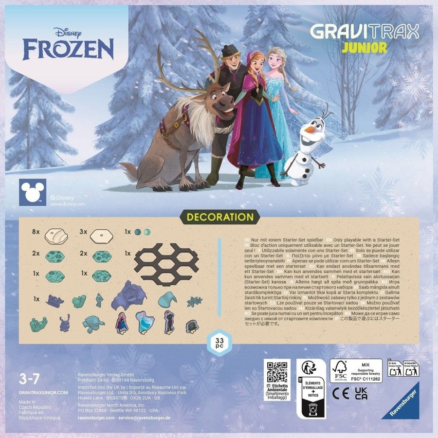GraviTrax Junior Zestaw Uzupełniający Kraina Lodu Frozen 33el.