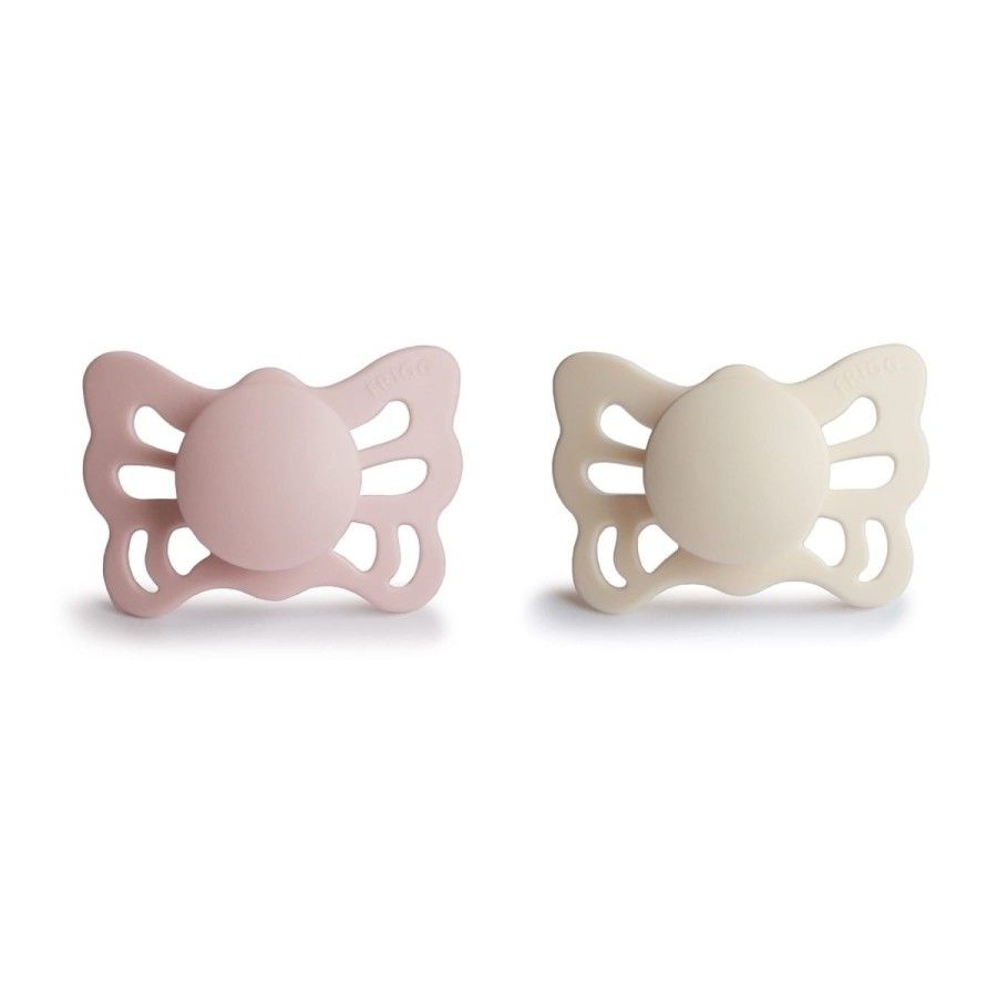 FRIGG Butterfly Smoczek anatomiczny 2-pak silikon 0-6m Cream / Blush