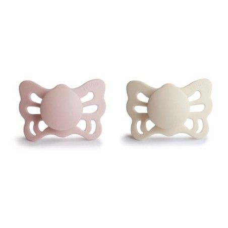 FRIGG Butterfly Smoczek anatomiczny 2-pak silikon 0-6m Cream / Blush