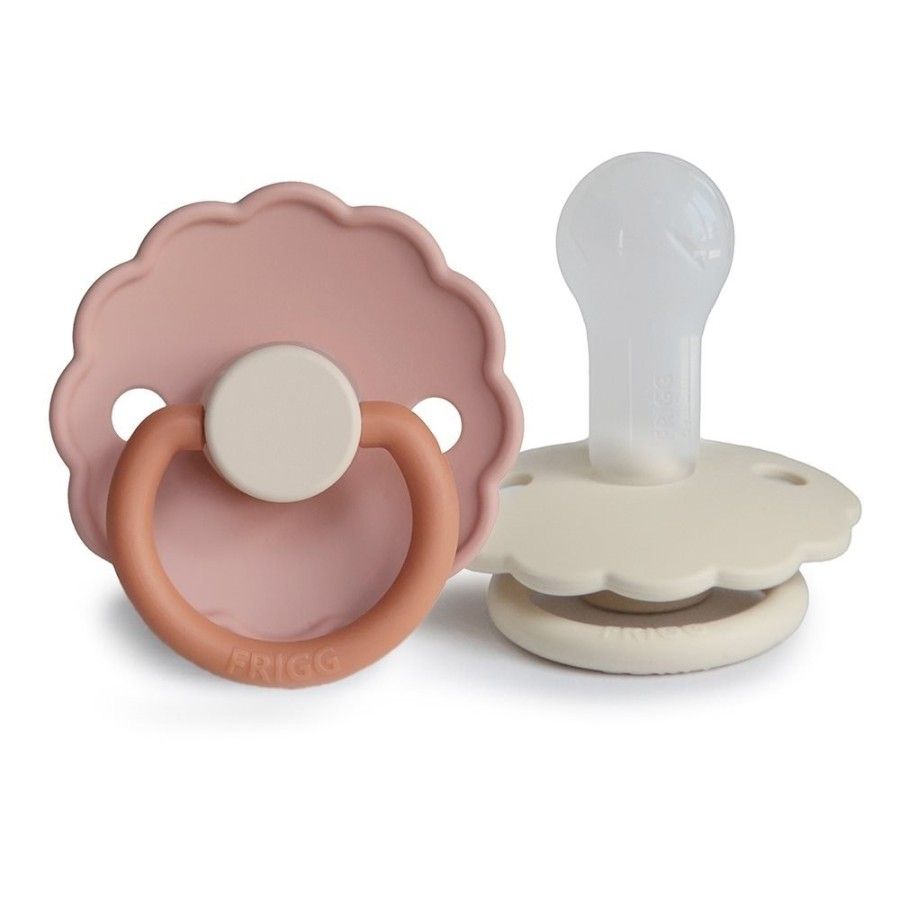 FRIGG Daisy Smoczek uspokajający 2-pak silikon 6-18m Biscuit / Cream