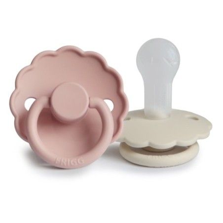 FRIGG Daisy Smoczek uspokajający na noc 2-pak silikon 6-18m Blush / Cream