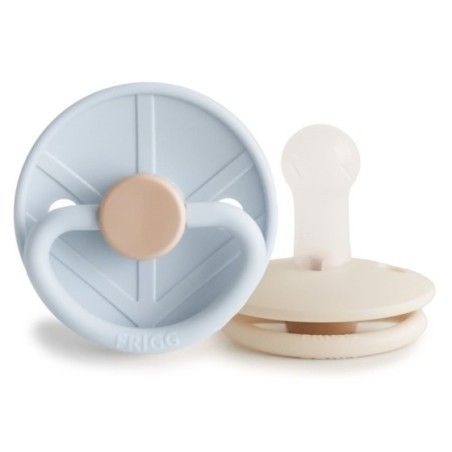 FRIGG Little Viking Smoczek uspokajający 2-pak silikon 6-18m Powder Blue / Cream