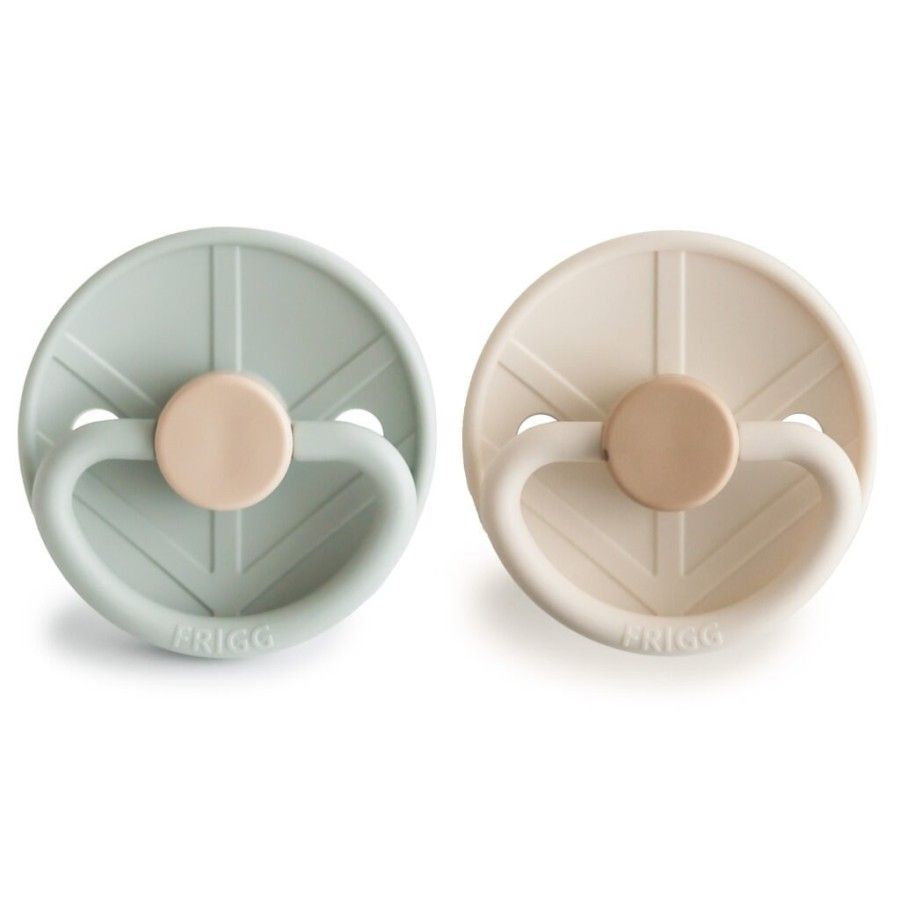 FRIGG Little Viking Smoczek uspokajający 2-pak silikon 0-6m Sage / Cream