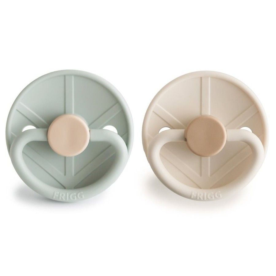 FRIGG Little Viking Smoczek uspokajający 2-pak silikon 6-18m Sage / Cream