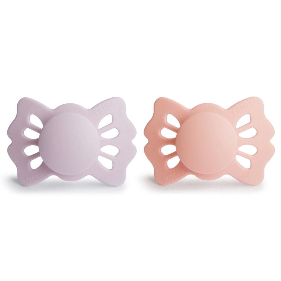 FRIGG Lucky Smoczek symetryczny 2-pak silikon 0-6m Soft Lilac / Pretty in Peach