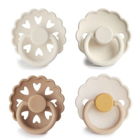 FRIGG Smoczki uspokajające zestaw 4 szt. kauczuk 6-18m Snowflake Dream