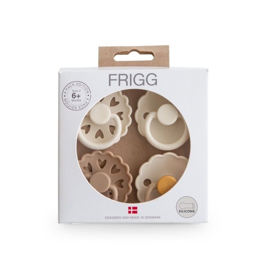 FRIGG Smoczki uspokajające zestaw 4 szt. silikon 6-18m Snowflake Dream