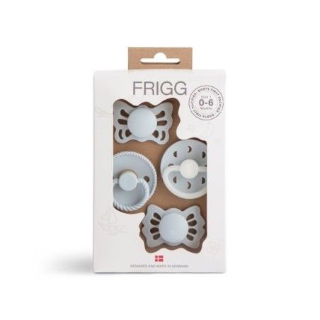 FRIGG Zestaw startowy: 4 smoczki uspokajające Moonlight Sailing Powder Blue