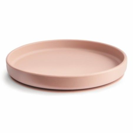 Mushie Silikonowy Talerzyk dla Dziecka z Przyssawką Blush