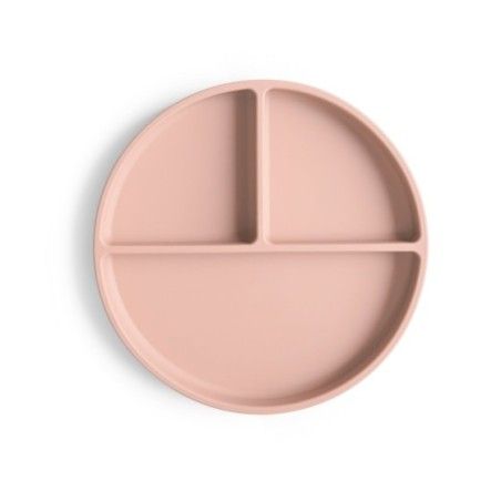 Mushie Talerzyk Silikonowy Dzielony z Przyssawką Blush