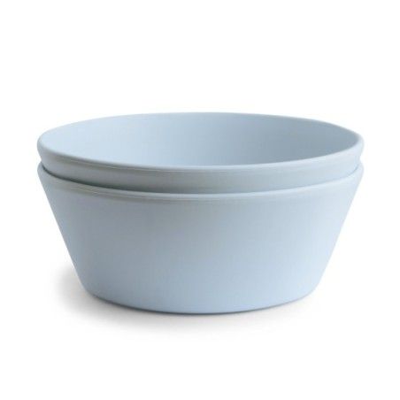 Mushie Zestaw Miseczki dla Dzieci Okrągłe Powder Blue 2 szt.