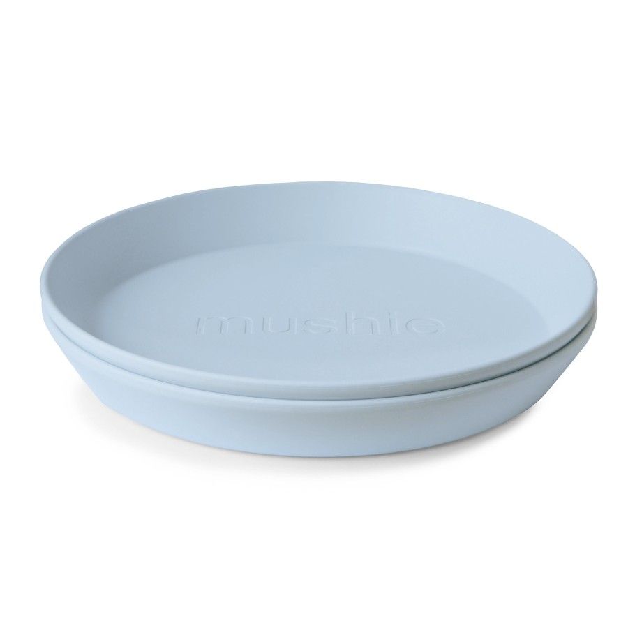 Mushie Zestaw Talerzyki dla Dzieci Okrągłe Powder Blue 2 szt.