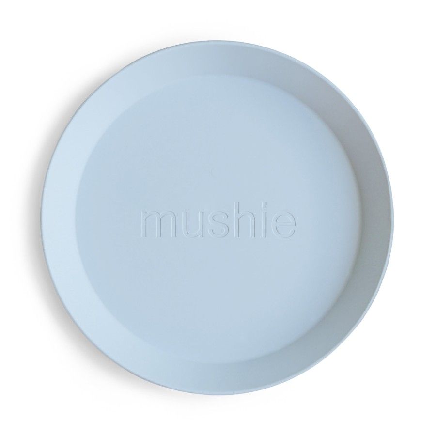 Mushie Zestaw Talerzyki dla Dzieci Okrągłe Powder Blue 2 szt.