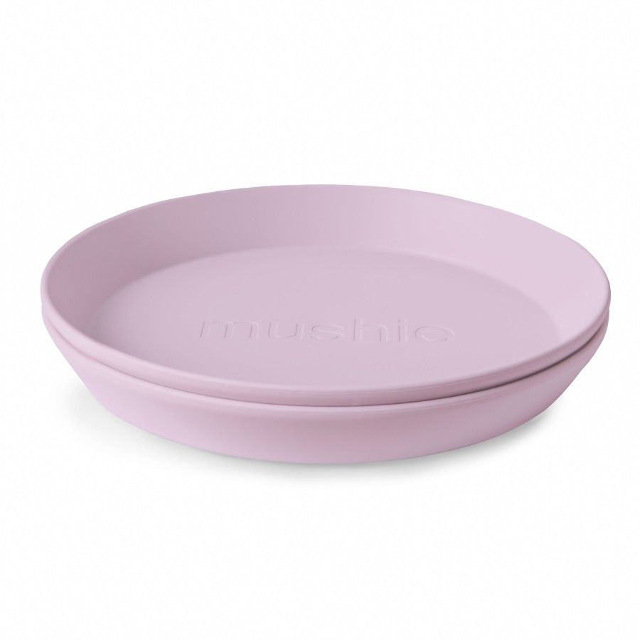 Mushie Zestaw Talerzyki dla Dzieci Okrągłe Soft Lilac 2 szt.