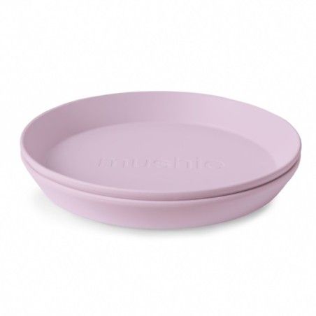 Mushie Zestaw Talerzyki dla Dzieci Okrągłe Soft Lilac 2 szt.