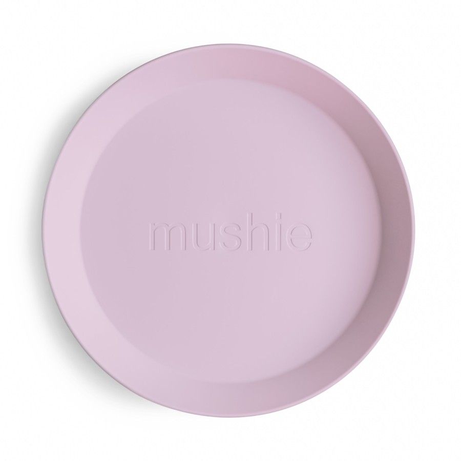 Mushie Zestaw Talerzyki dla Dzieci Okrągłe Soft Lilac 2 szt.