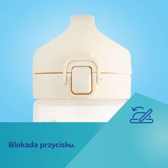 Canpol babies Bidon na wodę dla dzieci od 2,5 r.ż Junior 400 ml beżowy dino