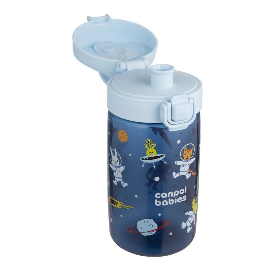 Canpol babies Bidon na wodę dla dzieci od 2,5 r.ż Junior 400 ml niebieski kosmos
