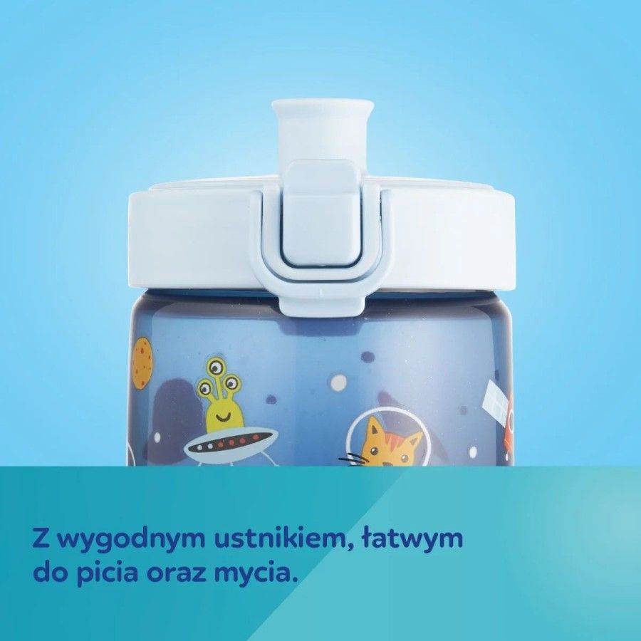 Canpol babies Bidon na wodę dla dzieci od 2,5 r.ż Junior 400 ml niebieski kosmos