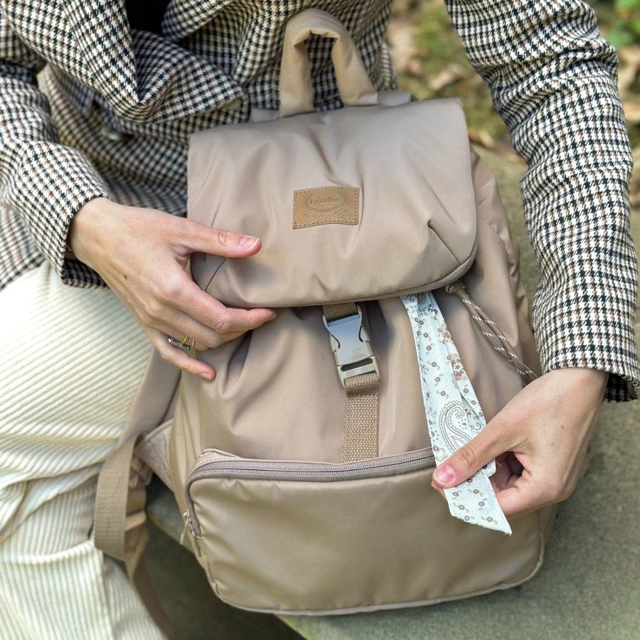 La Millou Plecak Puffer BEIGE