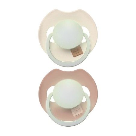 LOVI Smoczek silikonowy dynamiczny Prime 18m+ 2 szt Ivory Glow/Blush Glow