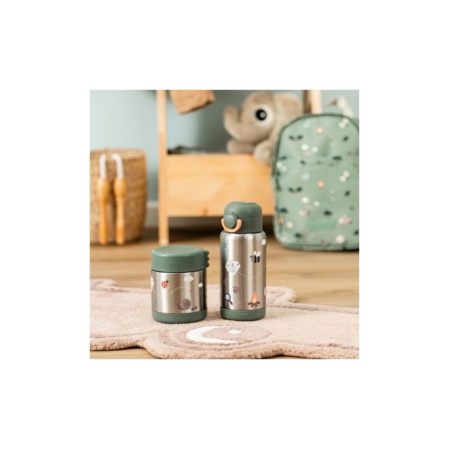 Done by Deer Termos Obiadowy dla Dziecka 300ml Tiny Trails Green